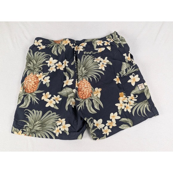 Tommy Bahama Mens Navy Pineapple Floral Swim Trunks Board Shorts Medium 6 Inseam - Picture 4 of 9